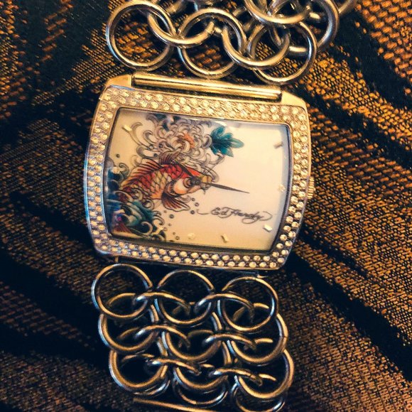 Ed Hardy Chain Bracelet Watch - Picture 1 of 2
